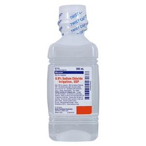 Irrigation Solution Sodium Chloride 0.9% 500mL Plastic Pour Bottl...