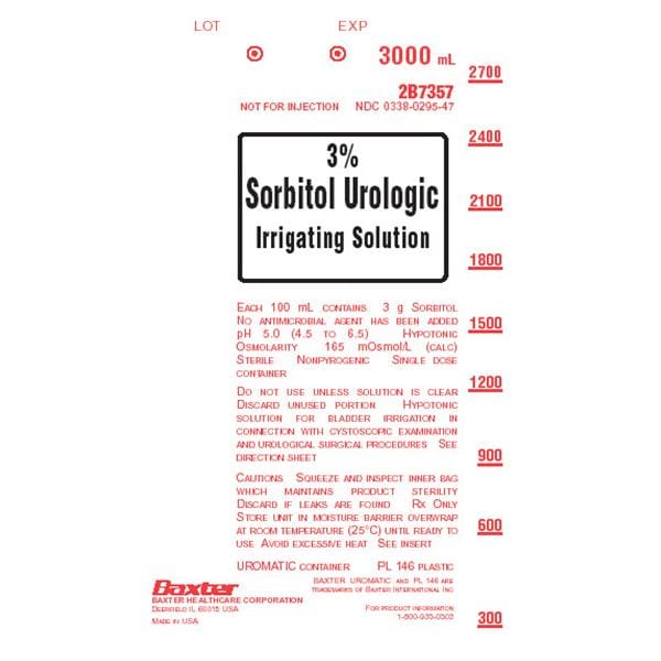 Viaflex IV Injection Solution Sorbitol 3% 3000mL Viaflex Uromatic...