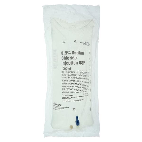 Viaflex IV Injection Solution Sodium Chloride 0.9% 1000mL Plastic Container Ea, 14 EA/CA