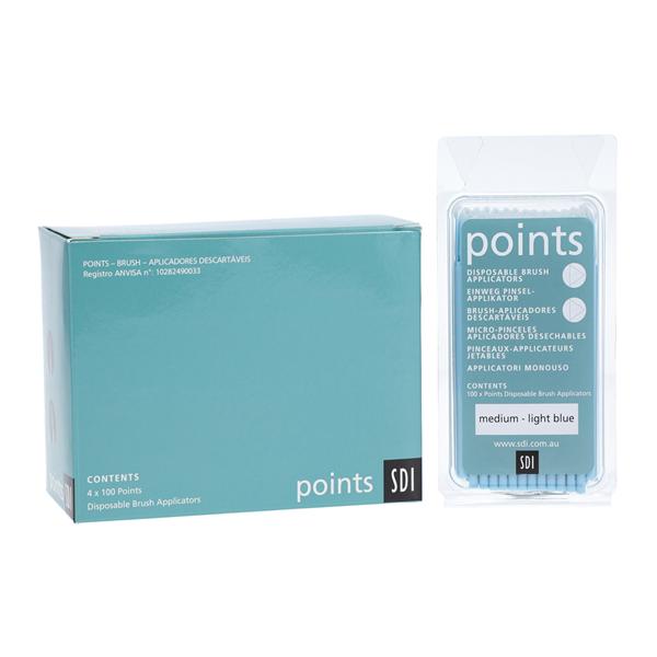 Points Bendable Applicator Brush Light Blue 400/Bx