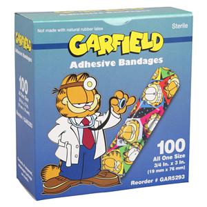 Careband Strip Bandage Plastic 3/4x3" Garfield Sterile 100/Box, 1...