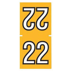 SYCOM 2022 TOP TAB LABELS YELLOW 252/Pk