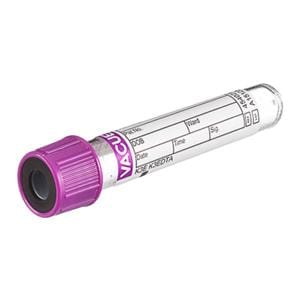 Vacuette Venous Blood Collection Tube Lavender/Black 4mL Pull Cap...