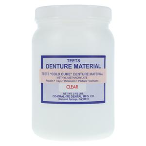 Teets Denture Resin Cold Cure Clear 2.5Lb