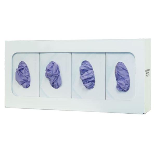 Powder Coated Steel Glove Box Holder Quad Ea