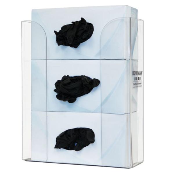 PETG Plastic Glove Dispenser Triple 6/Ca