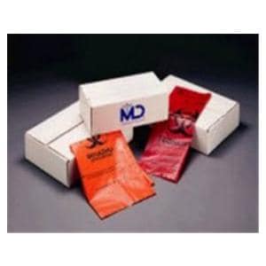 Biohazard Bag 1.80mil 24x36" Clear/Red Polypropylene 100/CA