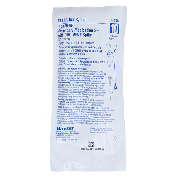 IV Administration Set 10 Drops/mL 37" Male Luer Lock Adapter Seco...