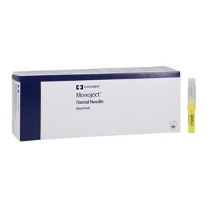 Monoject Needle Metal Hub 27 Gauge Short Yellow 100/Bx, 10 BX/CA