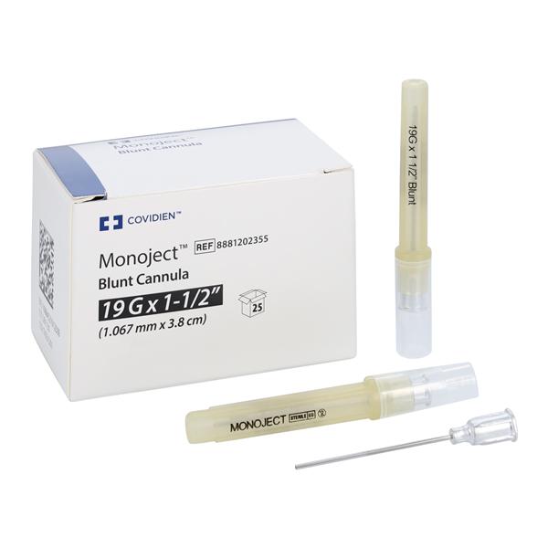 Monoject Needle Tips 19 Gauge 1 1/2 in Blunt #202 25/Bx, 4 BX/CA