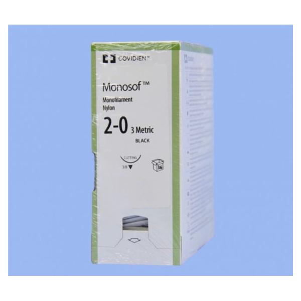 Monosof Suture Nylon Monofilament 2-0 30" Non-Absorbable C-15 Rev...