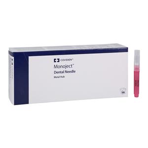 Monoject Needle Metal Hub 25 Gauge Long Red 100/Bx, 10 BX/CA
