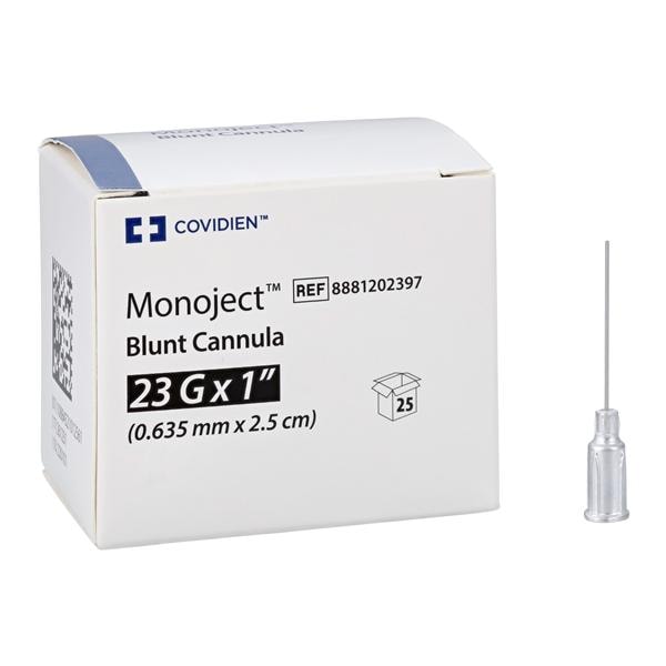 Monoject Needle Tips 23 Gauge 1 in Blunt #202 25/Bx