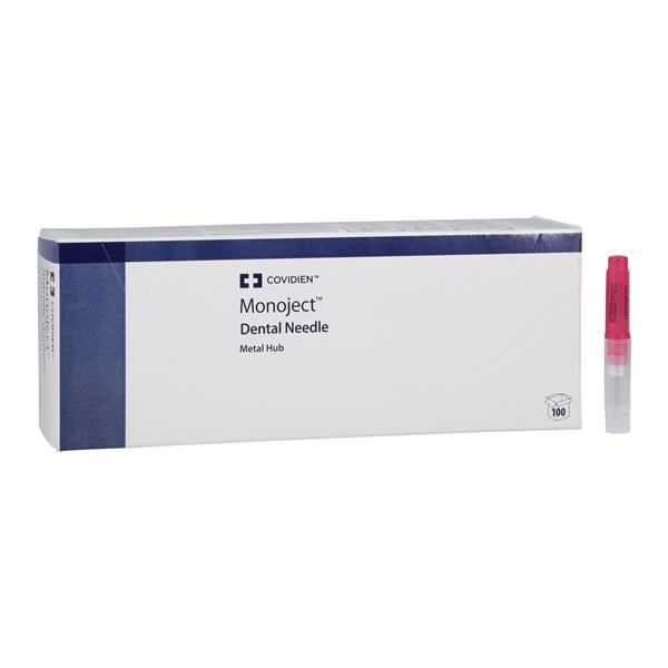 Monoject Needle Metal Hub 25 Gauge Short Red 100/Bx, 10 BX/CA
