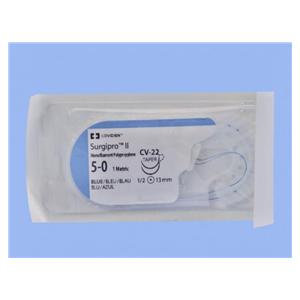 Surgipro II Suture 5-0 18" Polypropylene Monofilament CV-22/CV-22 Blue 36/Bx