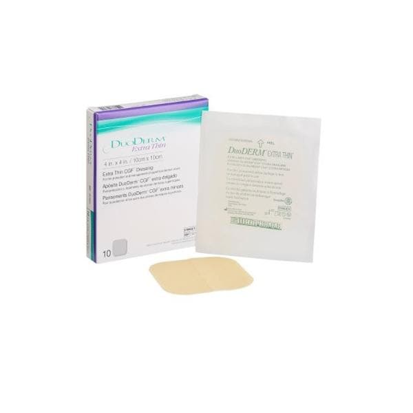 DuoDerm Hydrocolloid Dressing 4x4" Sterile Square Extra Thin Poly...