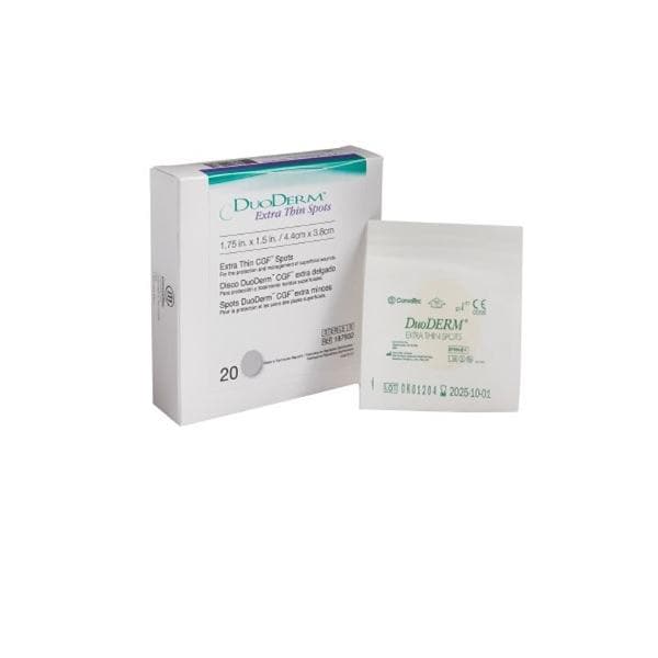 DuoDerm Hydrocolloid Dressing 1-3/4x1-1/2" Sterile Oval Spot Extr...
