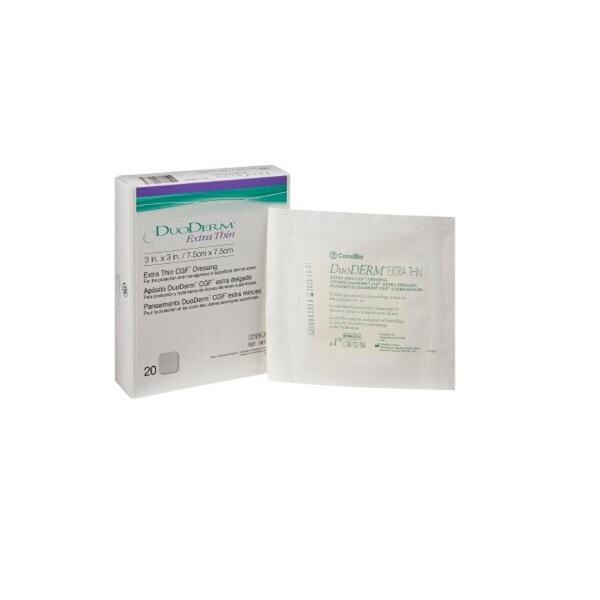 DuoDerm CGF Hydrocolloid Dressing 3x3" Sterile Square X-Thin Adhr Flsh Abs LF