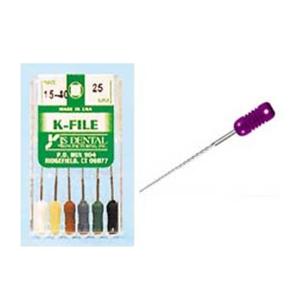 K-File 21 mm Size 25 Stainless Steel Red 0.02 6/Pk