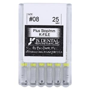 K-File Plus 25 mm Size 08 Stainless Steel 0.02 6/Bx