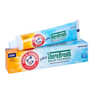 Arm & Hammer plus TheraBreath Whitening Toothpaste 6+ years 5.5 oz Icy Mint 12Ca