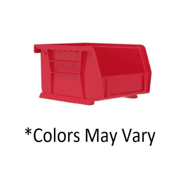AkroBins Storage Bin Red Polymer With Label Holder 5-3/8x4-1/8x3"...