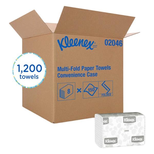 Kleenex Hand Towel Multifold Disposable Paper 9.2 in x 9.4 in Whi...