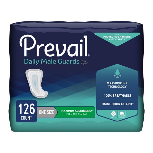 Prevail Incontinence Guard Male Adult 12.5" One Size Fits Most Po...