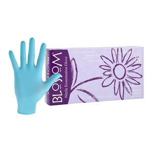 Blossom Nitrile Exam Gloves X-Large Teal Blue Non-Sterile, 10 BX/...