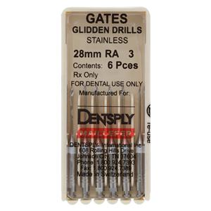 Gates Glidden Drill 28 mm Size 3 6/Pk