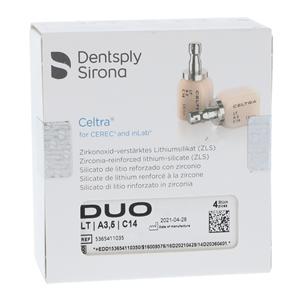 CELTRA Duo LT Milling Blocks Low Translucency C14 A3.5 For CEREC 4/Pk