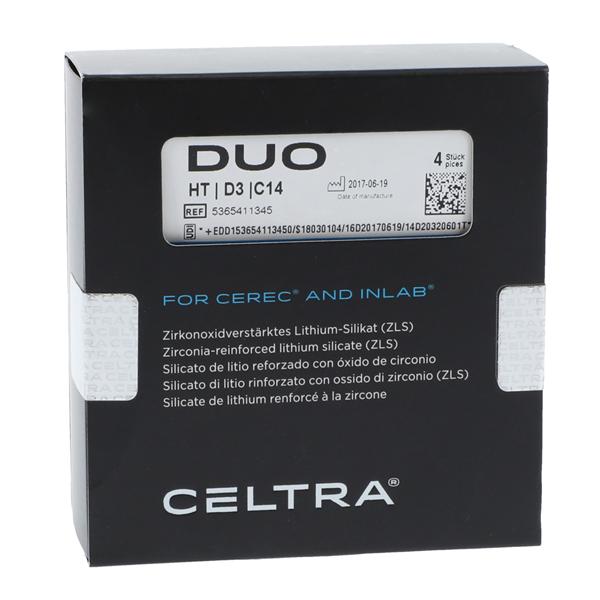CELTRA Duo HT Milling Blocks High Translucency C14 D3 For CEREC 4/Pk