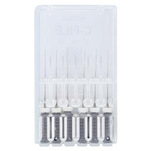 C-Files Hand File Size 8 Gray 21 mm Stainless Steel 6/Pk