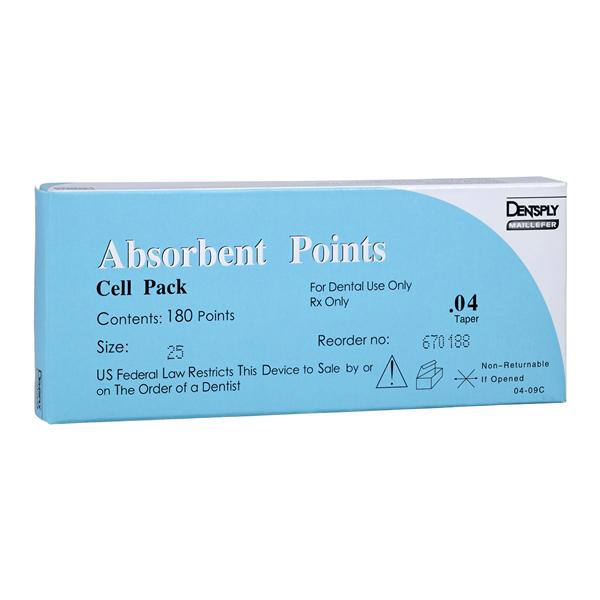 Absorbent Points Size 25 0.04 Red 180/Bx