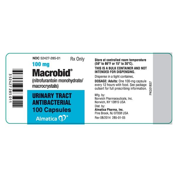 Macrobid Capsules 100mg Bottle 100/Bottle