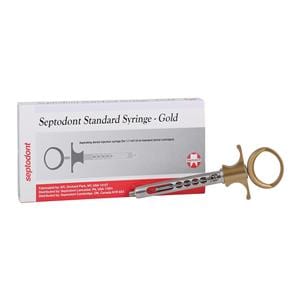 Aspirating Syringe Stainless Steel Standard Gold Each