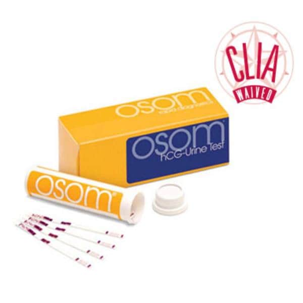 OSOM hCG Urine Dipstick Test 25mIU/mL 50/Box