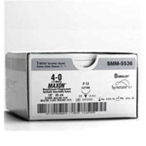 Maxon Suture Polyglyconate Copolymer Monofilament 5-0 18" Absorba...