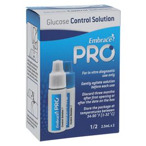 Embrace Pro Blood Glucose Hi/Lo Control 2x4mL 1/Box