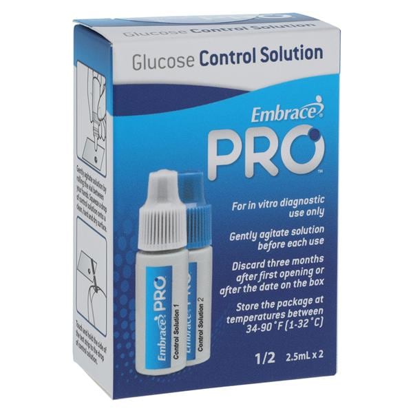 Embrace Pro Blood Glucose Hi/Lo Control 2x4mL 1/Box