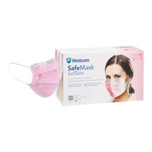 SafeMask Sofskin Mask ASTM Level 1 Pink Disposable Not Made From...