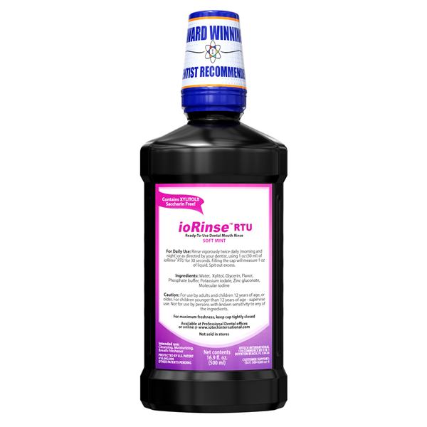ioRinse Mouth Rinse Rinse Soft Mint 16 oz Bottle 24/Ca