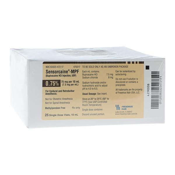 Sensorcaine MPF Injection 0.75% Preservative Free SDV 10mL 25/Pac...