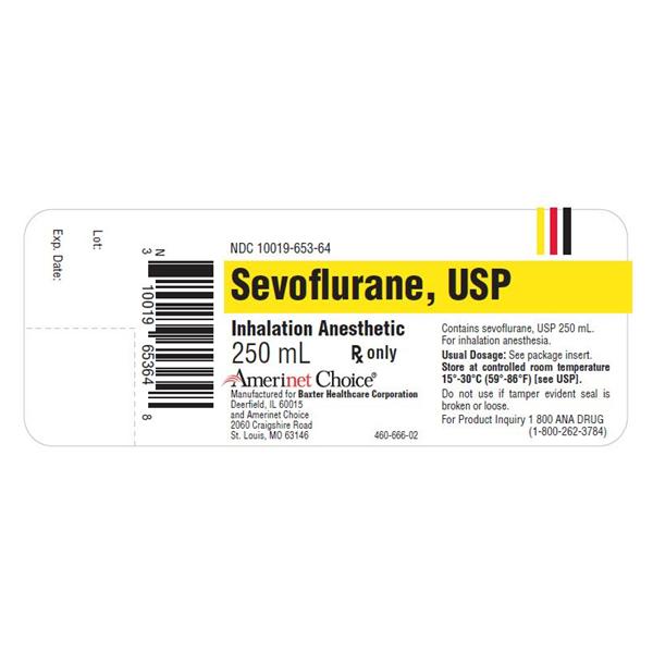 AMCHC Sevoflurane Inhalation Solution 100% Bottle 250mL 6/Package