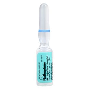 Nalbuphine HCl Injection 10mg/mL Ampule 1mL Each, 50 EA/CA