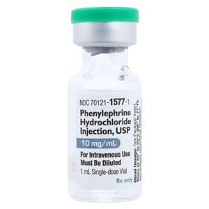 Phenylephrine HCl Injection 10mg/mL SDV 1mL Each, 100 VL/CA
