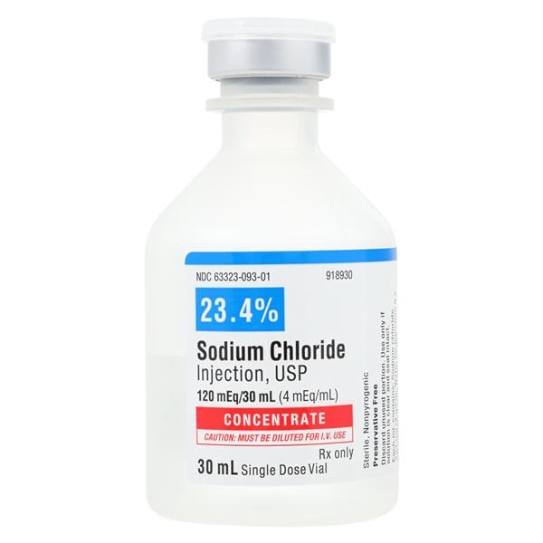 Sodium Chloride Injection 23.4% SDV 30mL Each, 100 VL/CA
