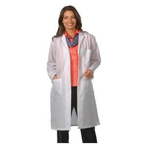 Lab Coat 3 Pockets Long Sleeves 41 in X-Large White Womens Ea