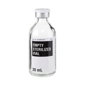Vial Glass Empty 30mL 2x25 Per Case Sterile 25vl/Box