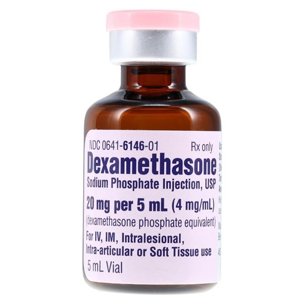 Dexamethasone Sodium Phosphate Injection 4mg/mL Vial 5mL Each